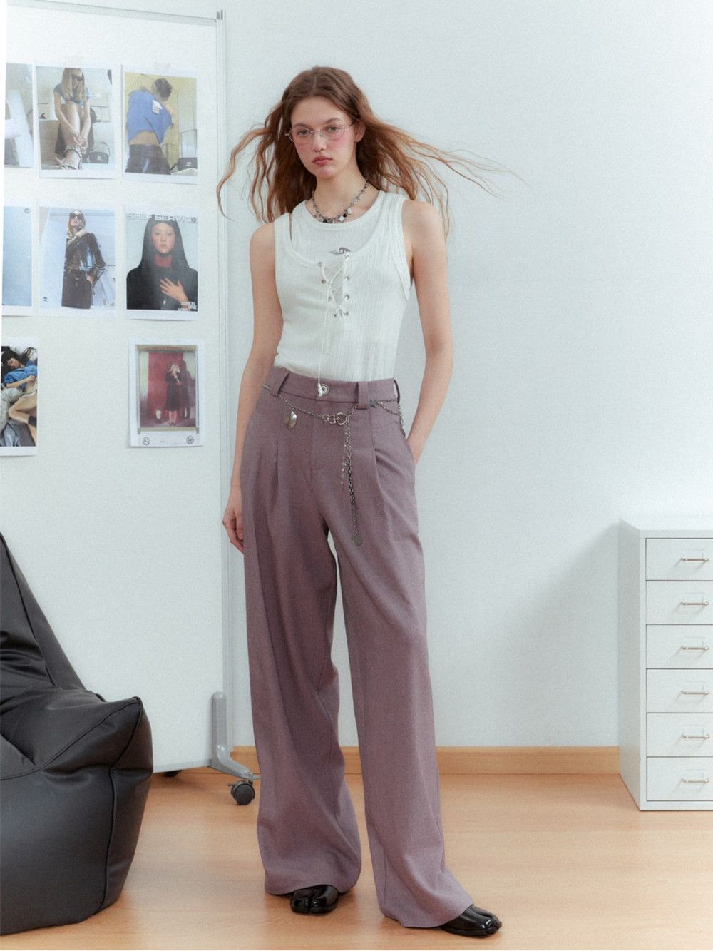 Earth-Color Wide-LEG STRAIGHT CLASSY PANTS