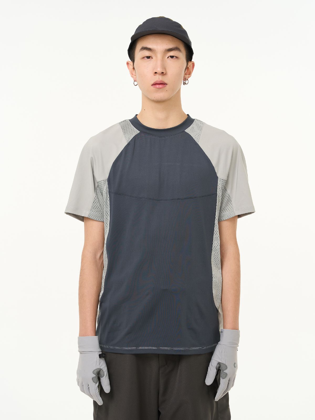 Contrast Monotone Casual T-shirt