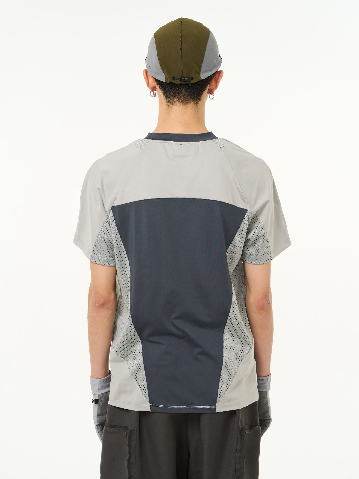 Contrast Monotone Casual T-shirt