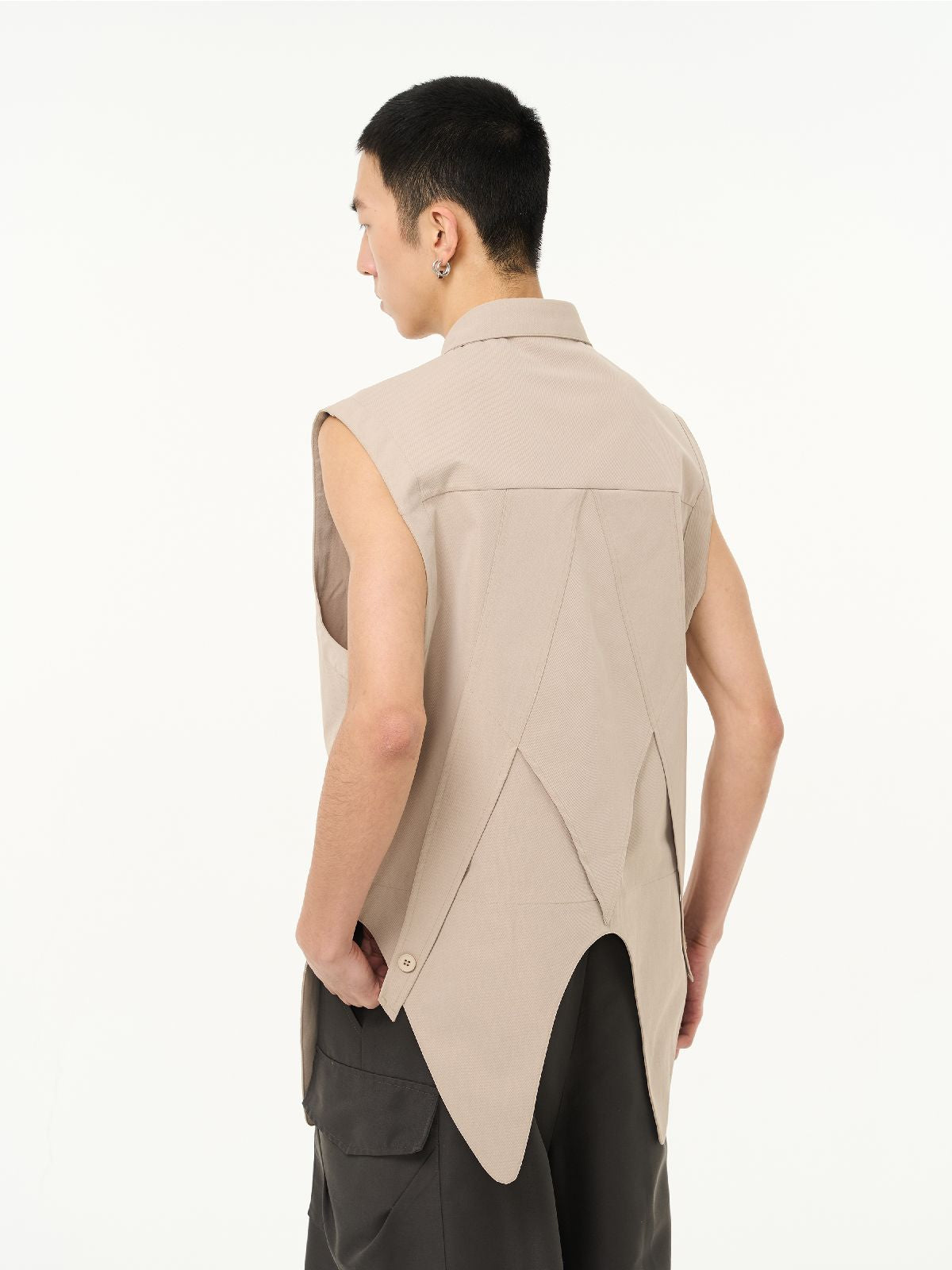 Sleeveless Long-Collar Nichi Shirt