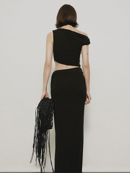 Sexy Slit Pian Slim Long-Skirt