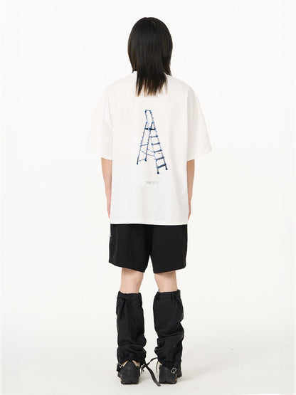 Casual Simple Back-PRINT OVERSIZE T-SHIRT