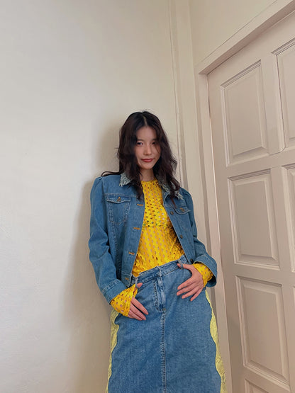 Tasel Nichi Simpe Classy Denim-Jacket