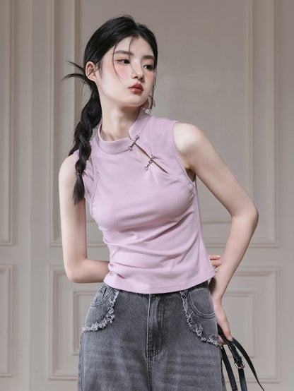 Chinese Style Sleeveless Top