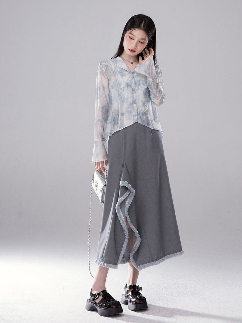 Fog and Cloud Design Skirt