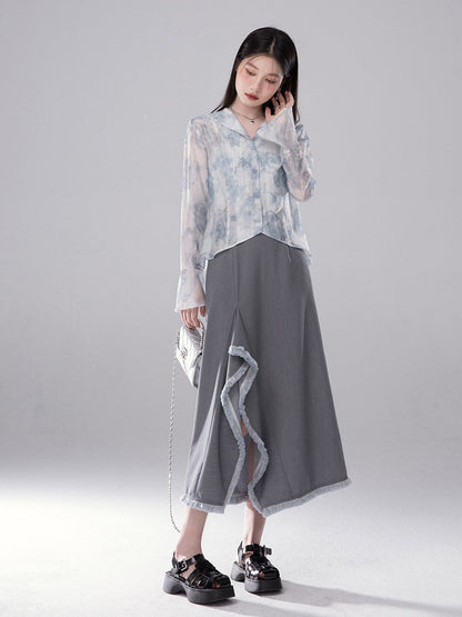 Fog and Cloud Design Skirt