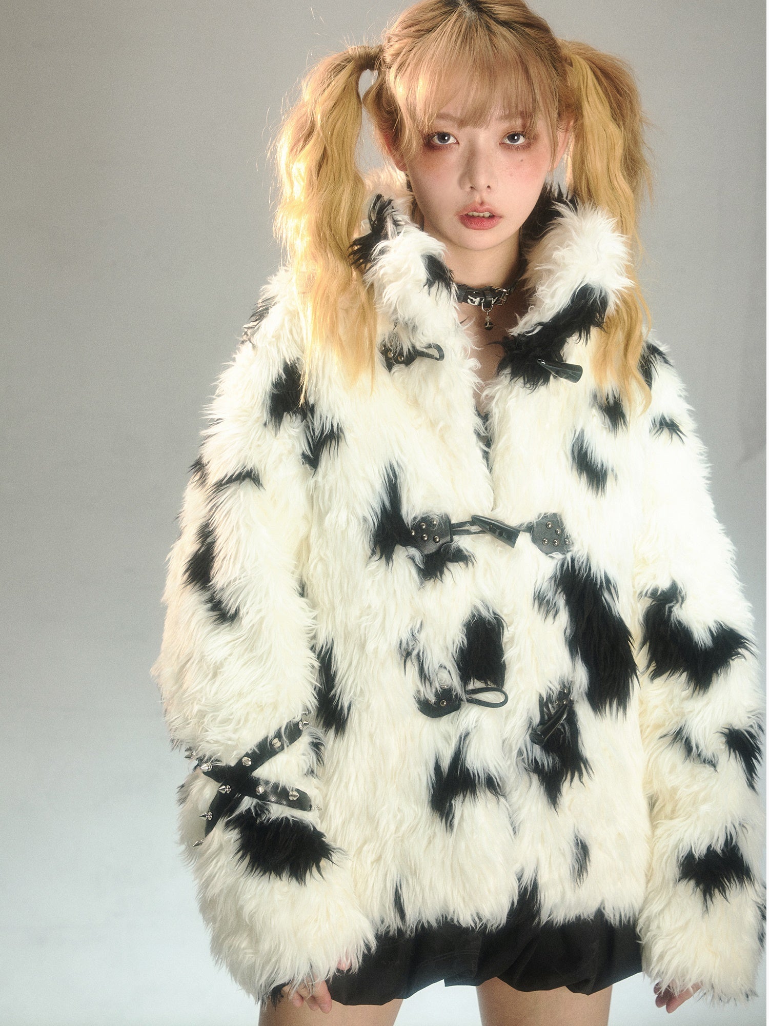 Rivet Eco-friendly Fur Furry Short Jacket