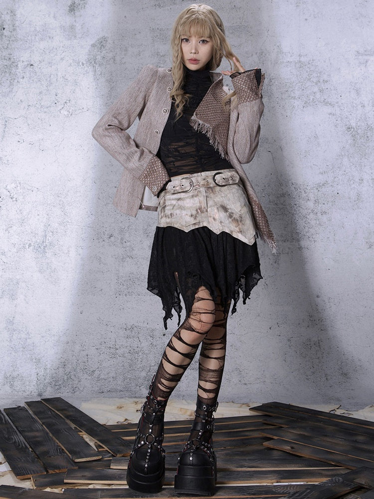 Irregular Punk Style A-line Skirt