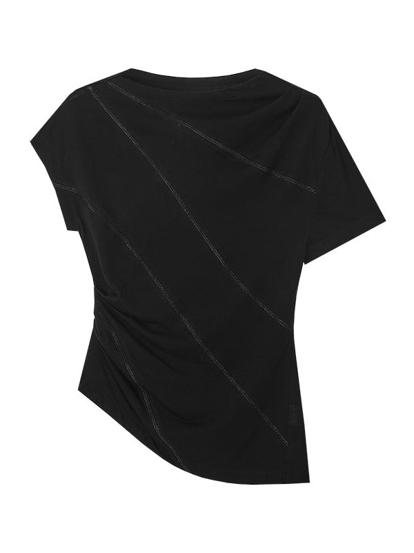 Oblique Split Irregular T-shirt