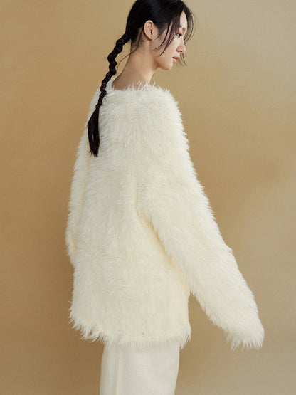 Furry Cable Large Sweater