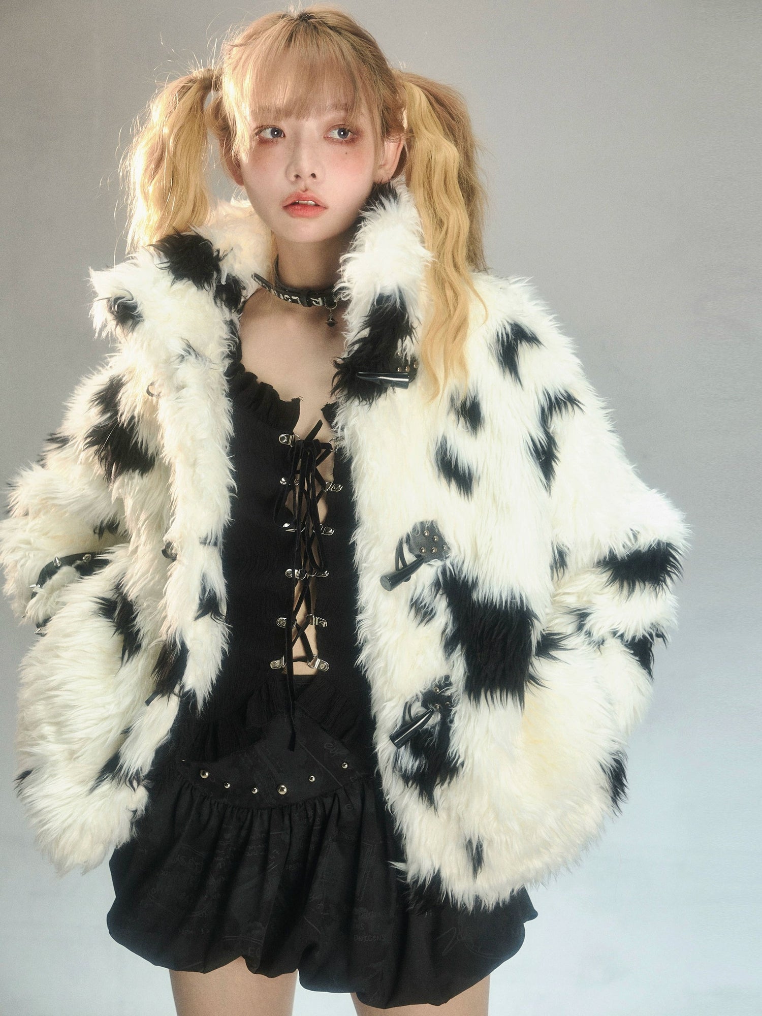 Rivet Eco-friendly Fur Furry Short Jacket