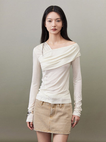 Wrap Sense Long-sleeved T-shirt