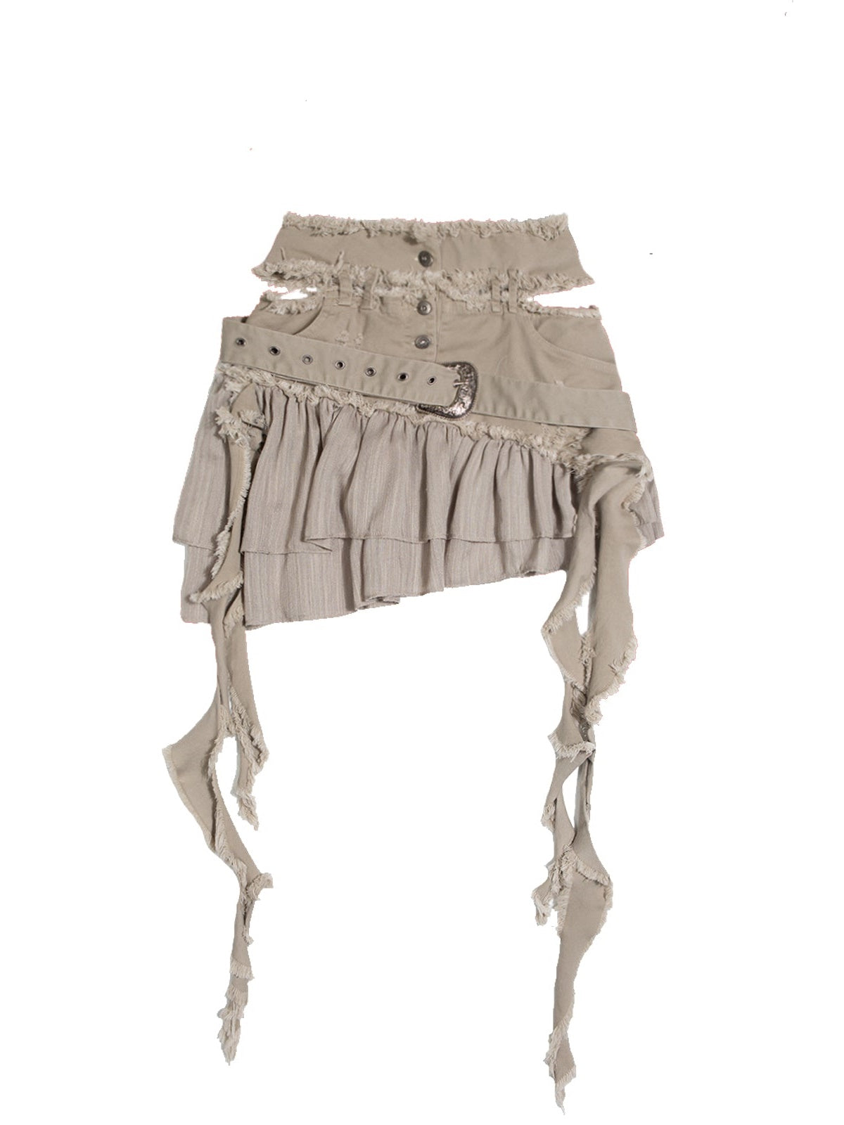 Ripped Denim High Waist Skirt – ARCANA ARCHIVE