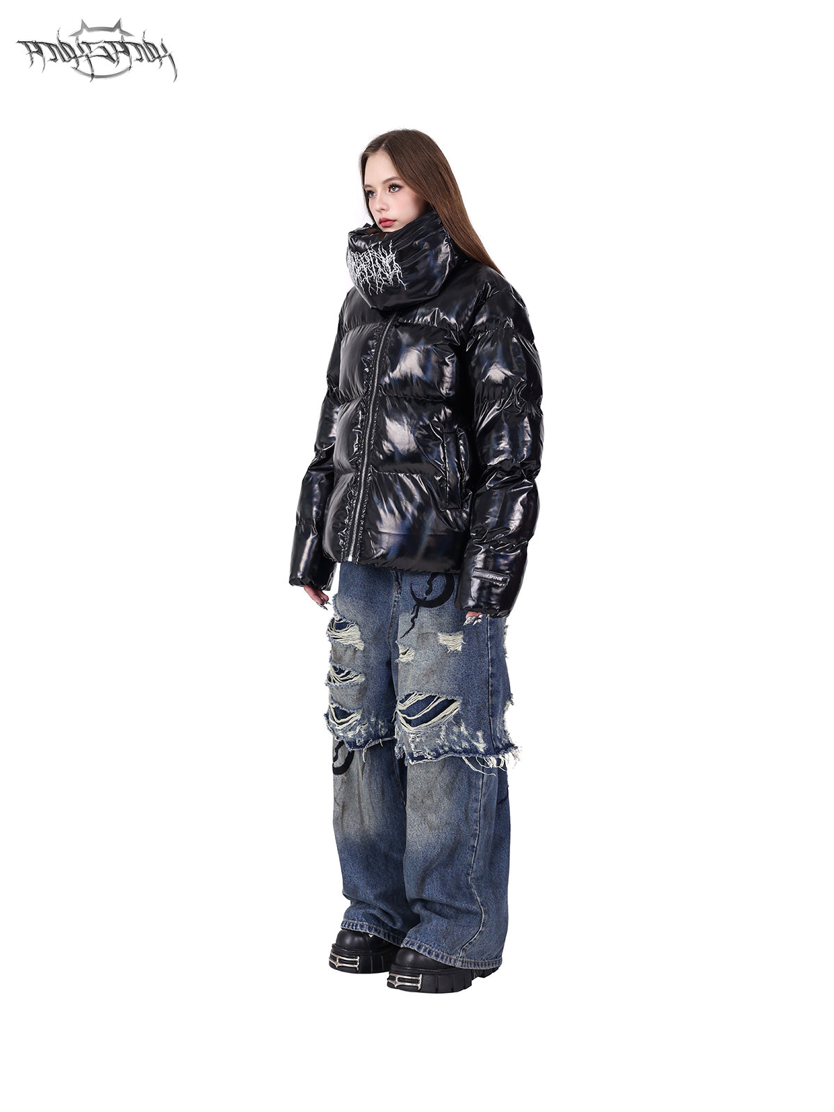 Thorn High Neck Loose Padded Jacket