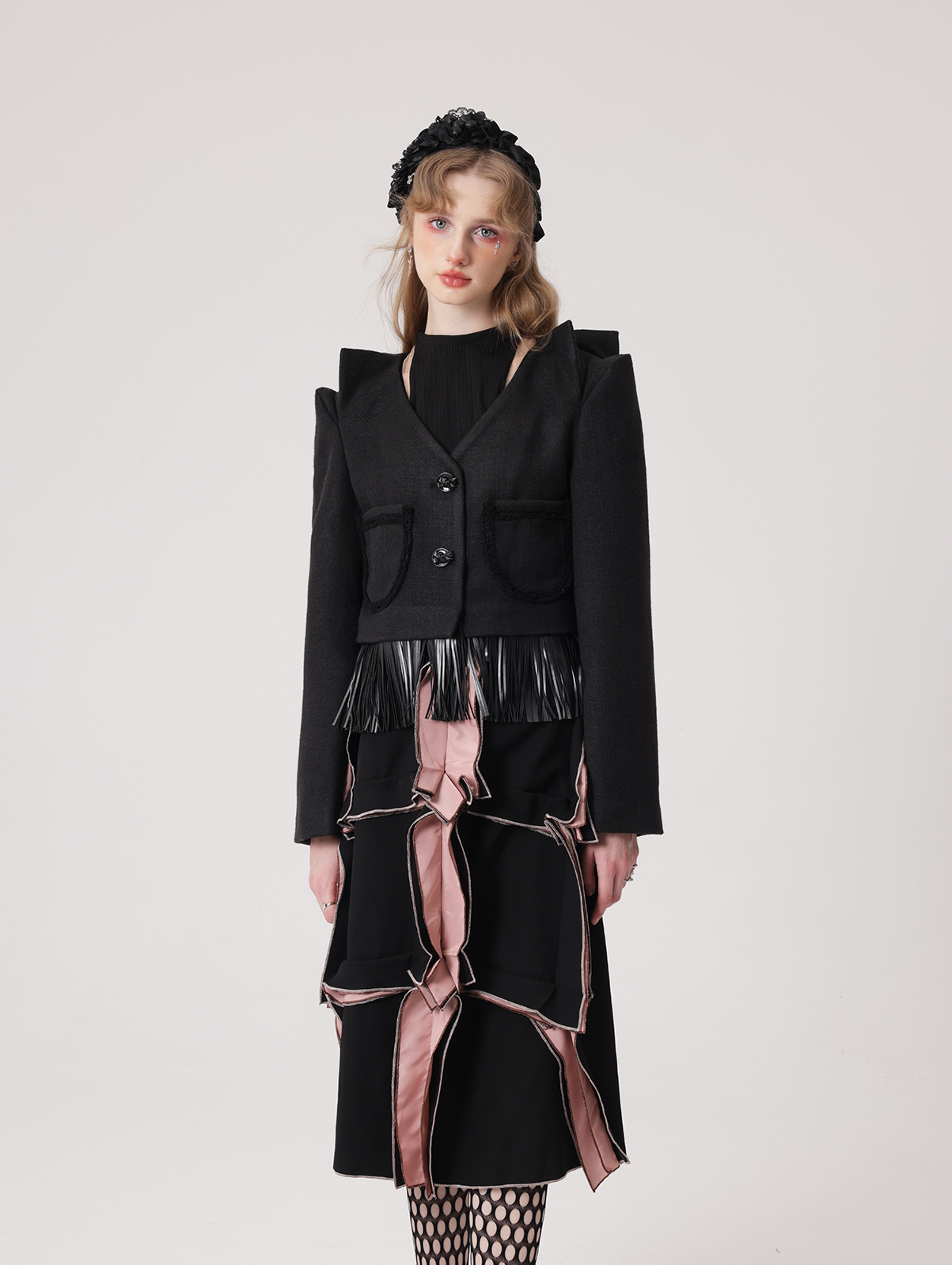 Three-dimensional Tailoring Rose Petal Skirt