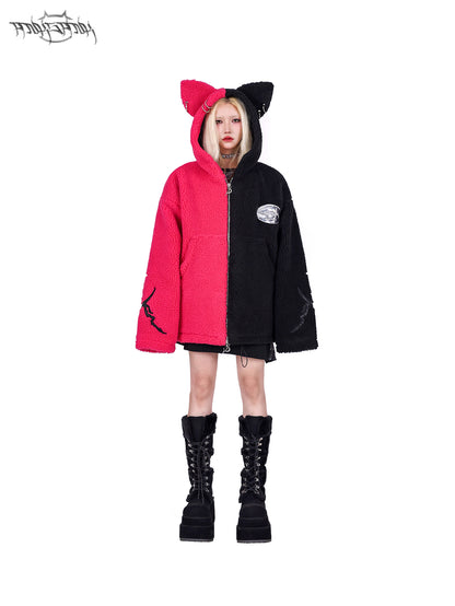 Cat Ear Hooded Bicolor BoA Jacket