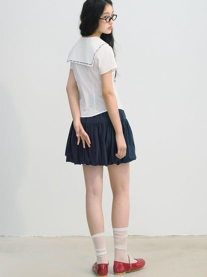 Elastic Waist Bud Skirt