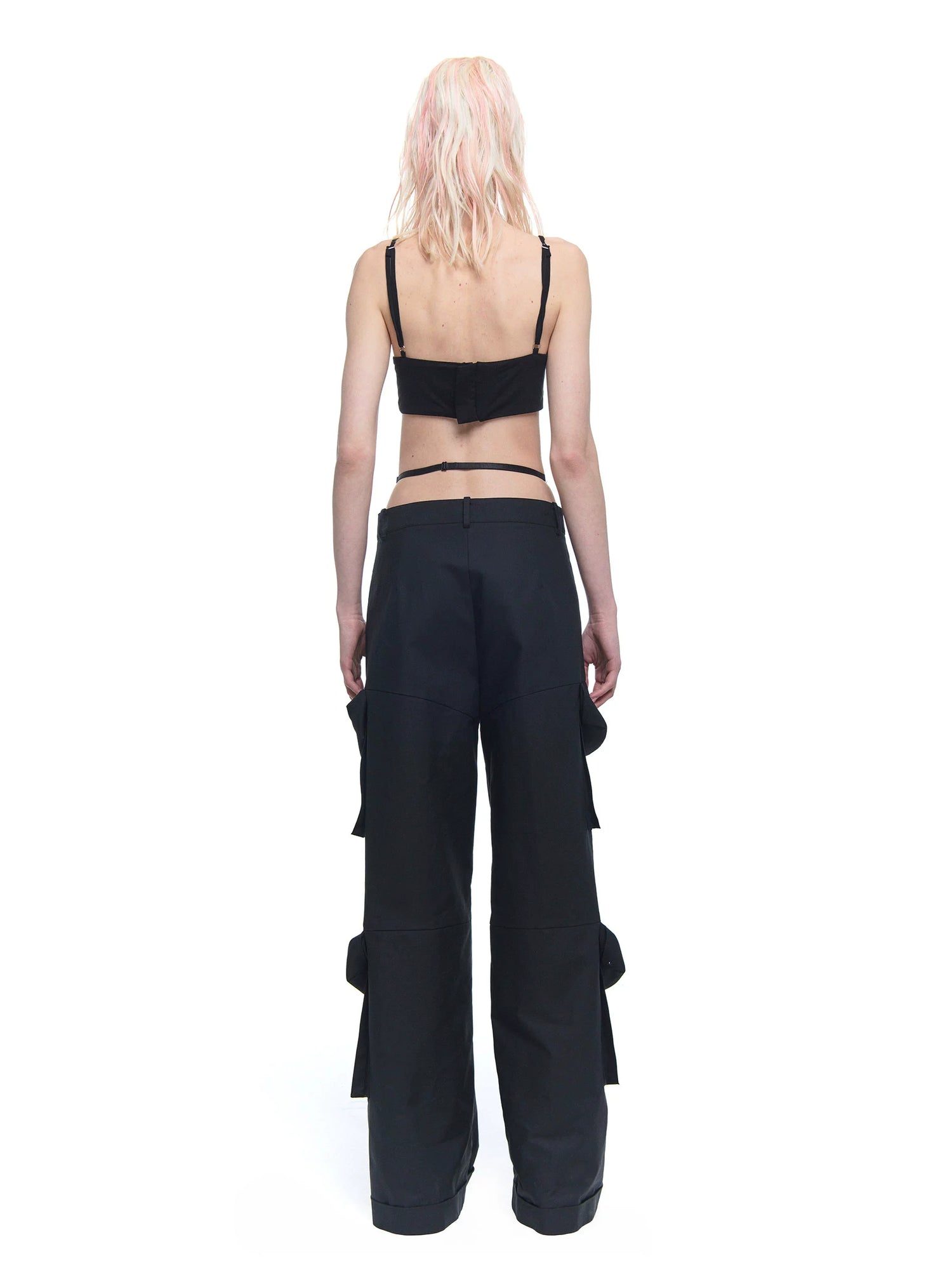 Multi-pocket Wide Leg Pants