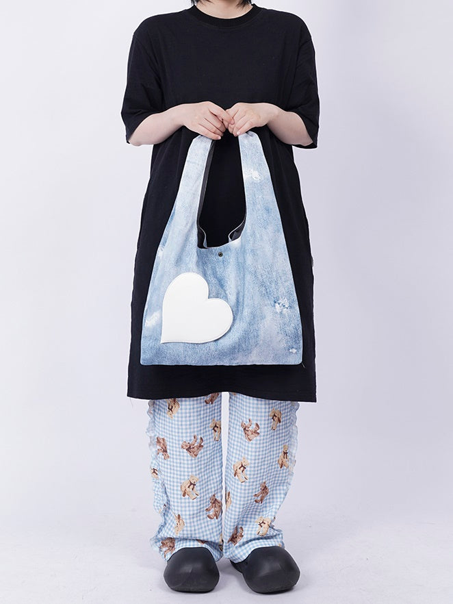 Heart Patch Shopping Bag