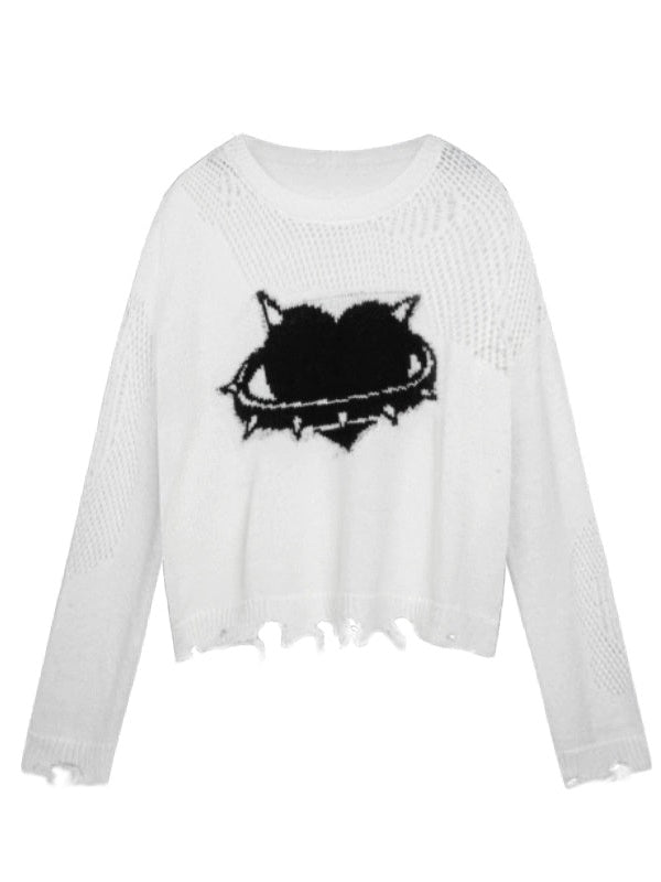 Pull Pullover Love Jacquard Love