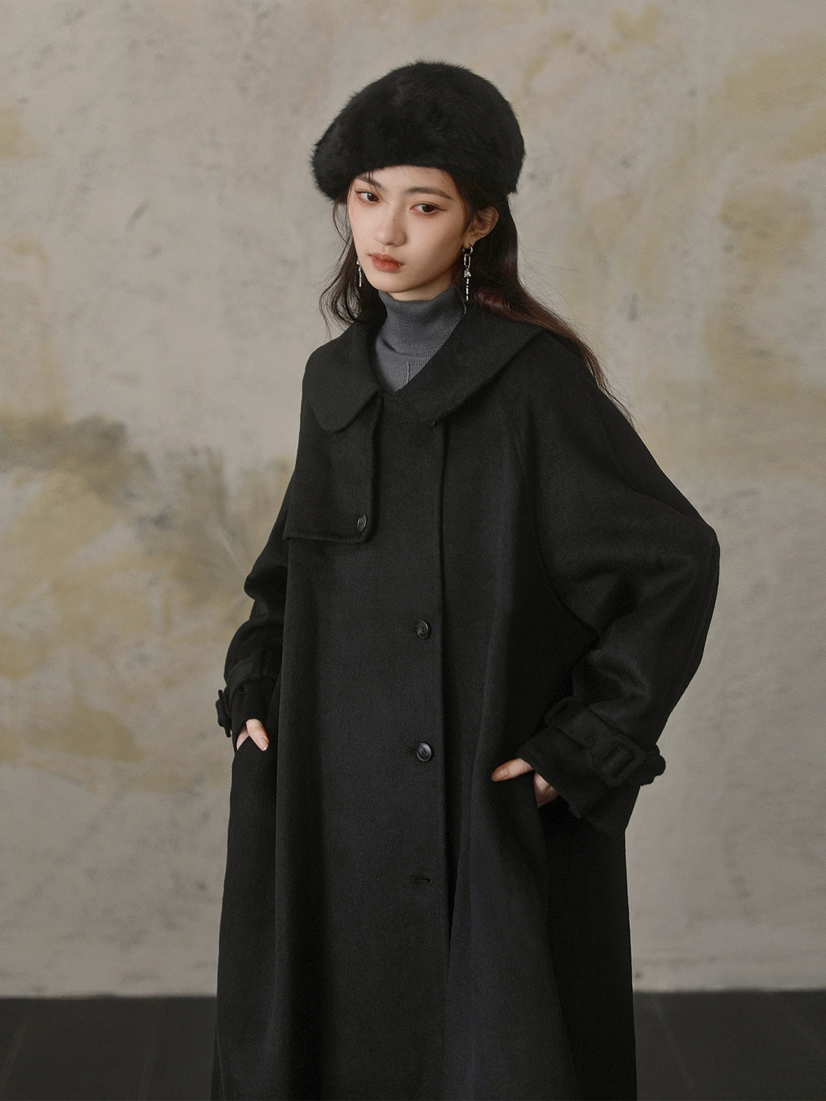 Double-sided Woolen College Style Coat