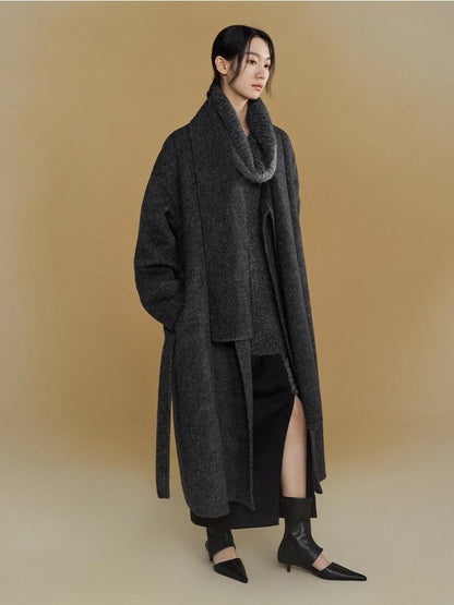 Wrap-style Long Double-sided Coat