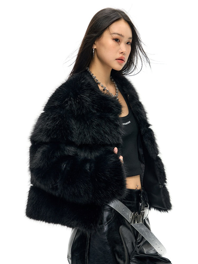 Elegance Quilted Eco-friendly Fur Coat