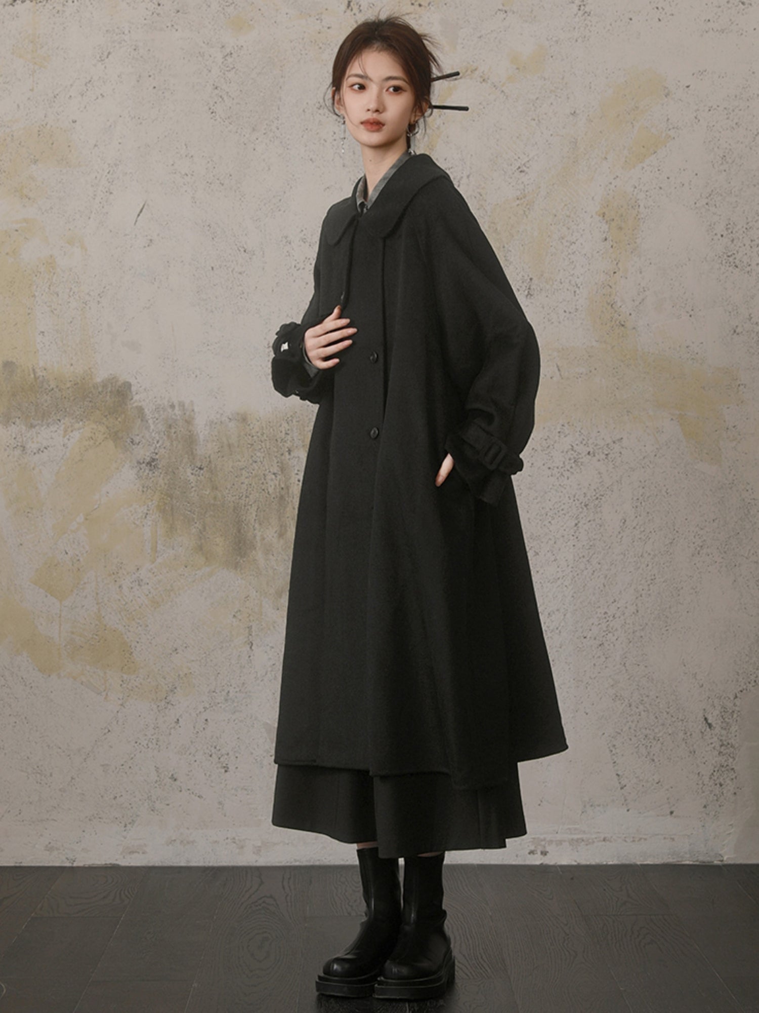 Double-sided Woolen College Style Coat