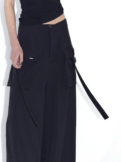 Large Pocket Tooling Wide-leg Pants