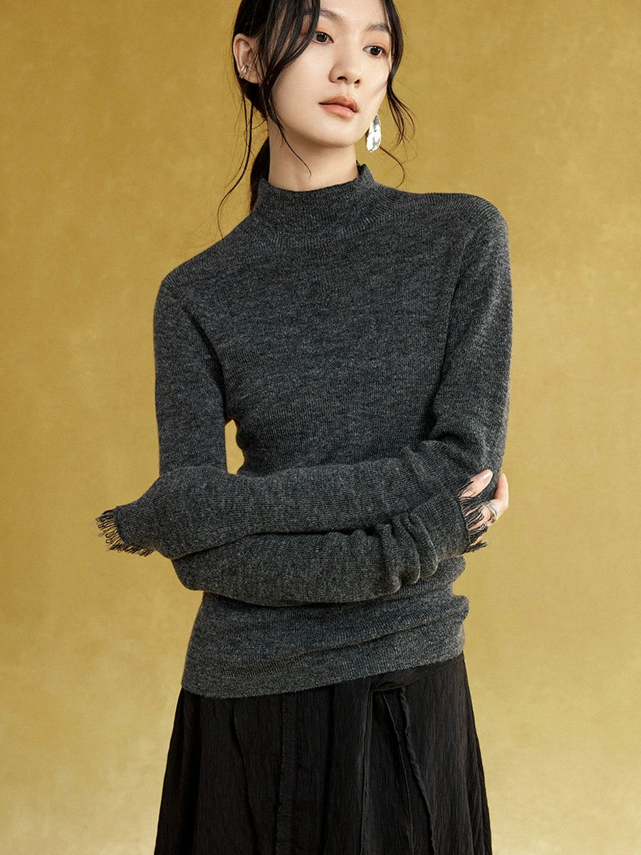 Bottle-neck Delicate Warm Layer Sweater