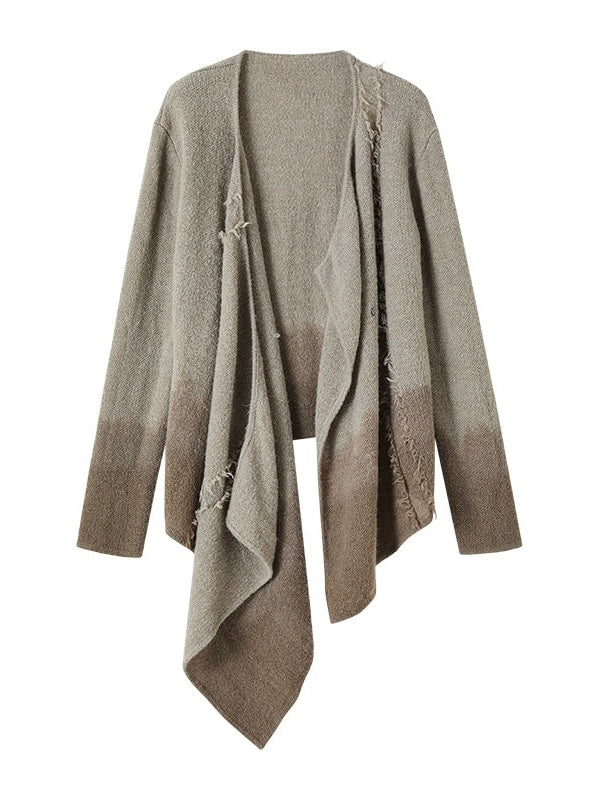 Cardigan de robe en tricot de placolet asymétrique