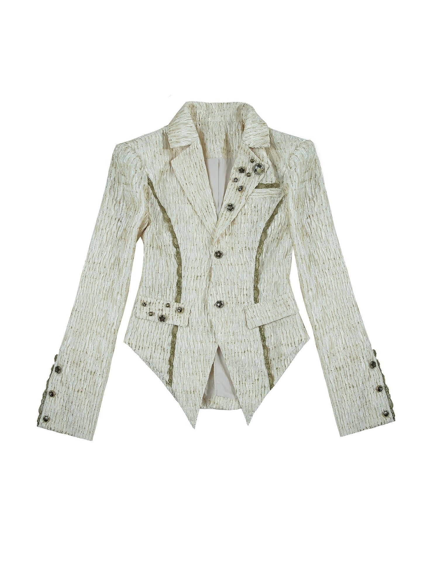 Three-dimensional Texture Short Slim Fit Jacket