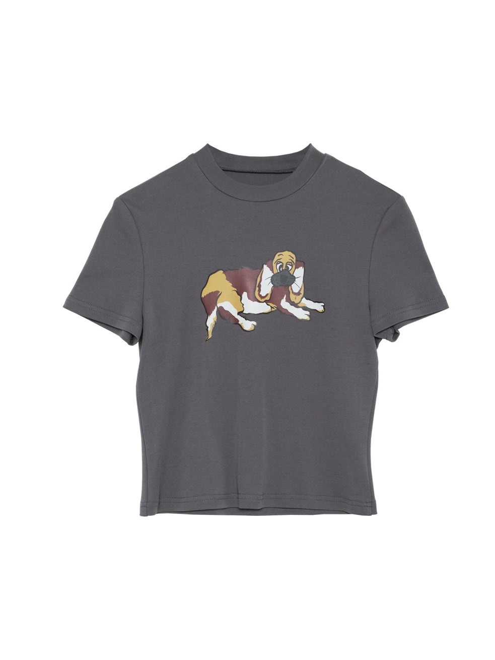 Puppy Print Slim Short-sleeved T-shirt