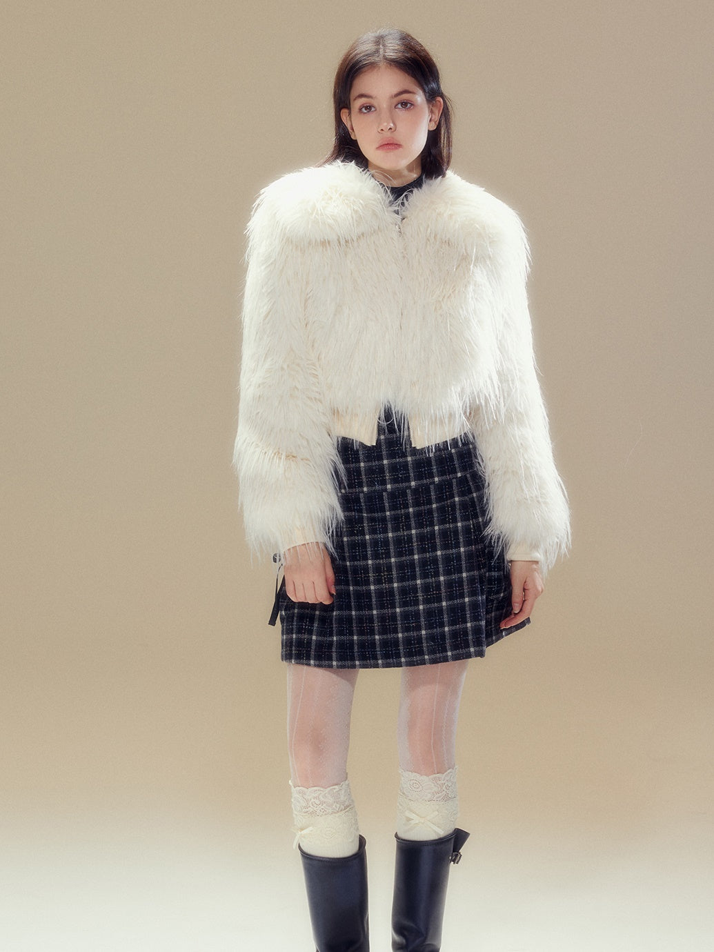 Reversible Lapel Curly Eco Friendly Fur Jacket