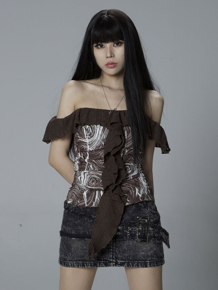 Ruffle Niche Gothic T-shirt