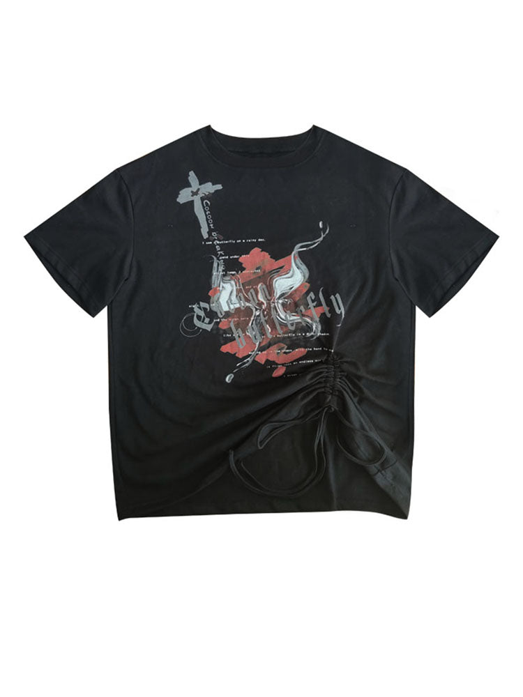 Drawstring Street Loose T-shirt