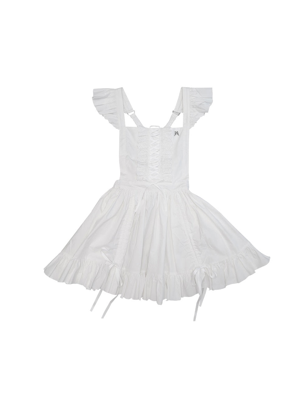 Maid Bow Rumpled Apron Skirt