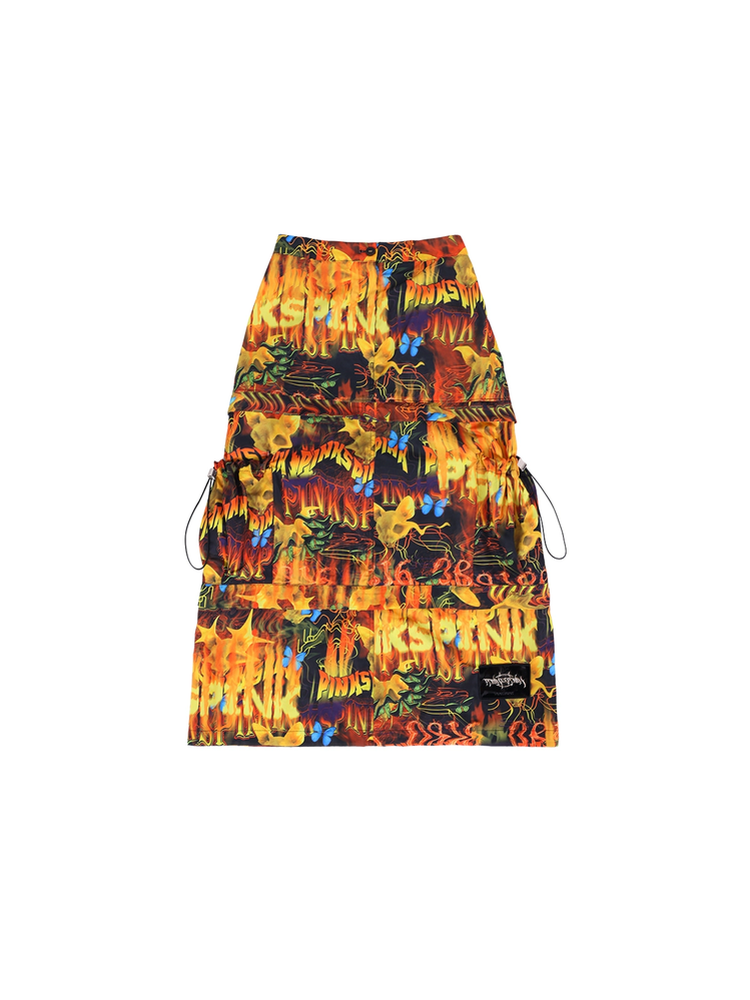 2Way Drawstring Fire Nichi Flashy Skirt