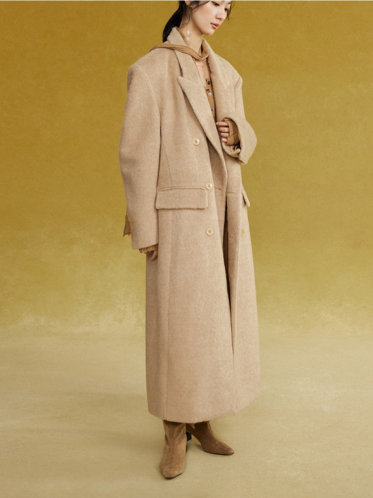 Long Oversized Double-breasted Coat