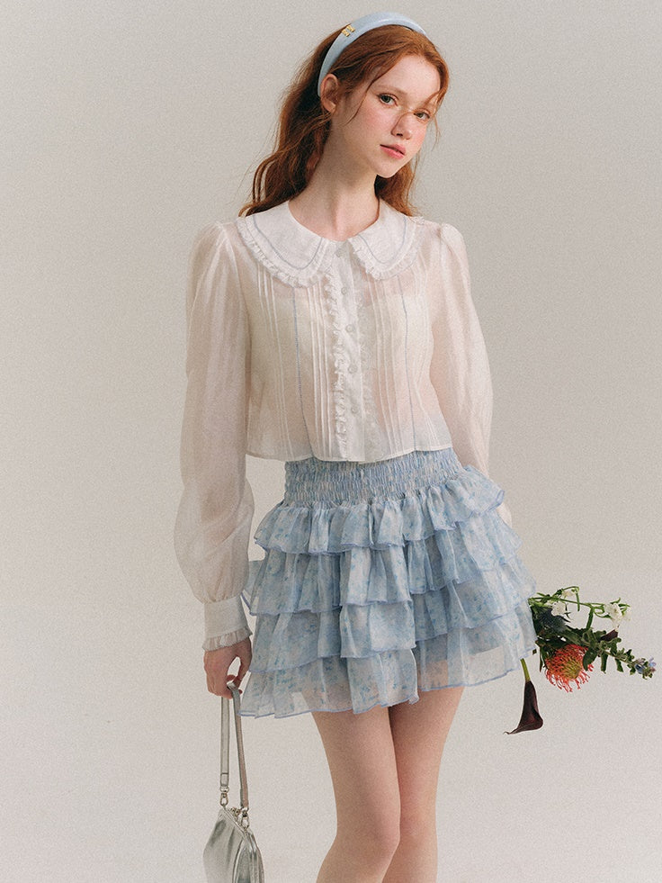 Doll Collar French Tuck Shirt