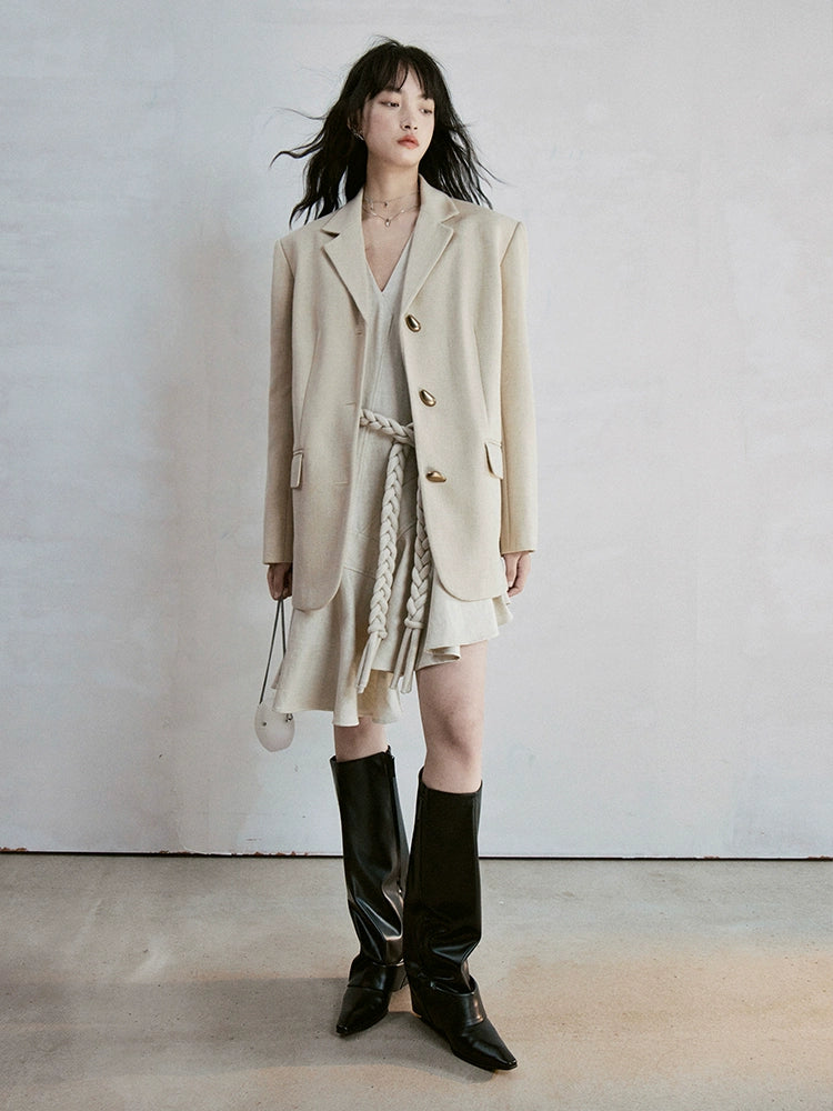 Wide Shoulder Oversized Jacket