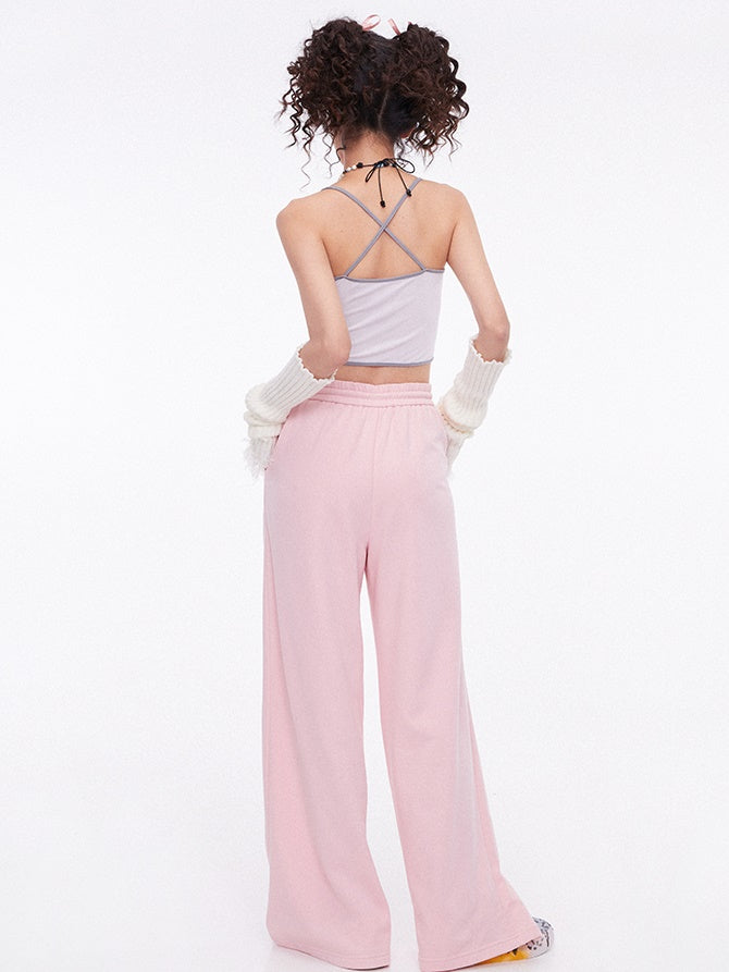 Hole Casual Strait Loose Sweat Pants