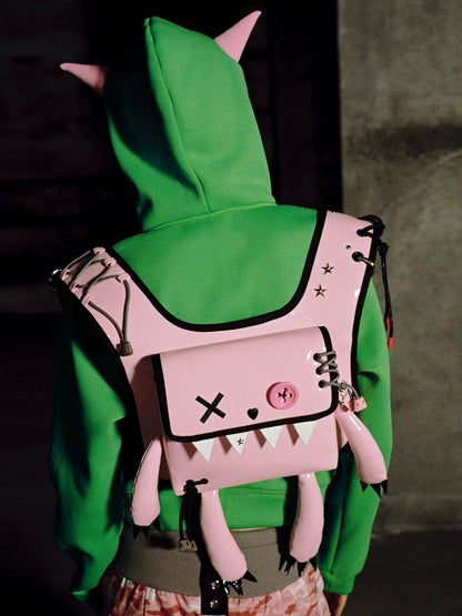 Rabbit Monster Patent Leather 2Way Bag