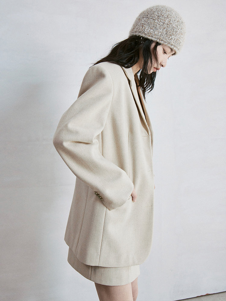 Wide Shoulder Oversized Jacket