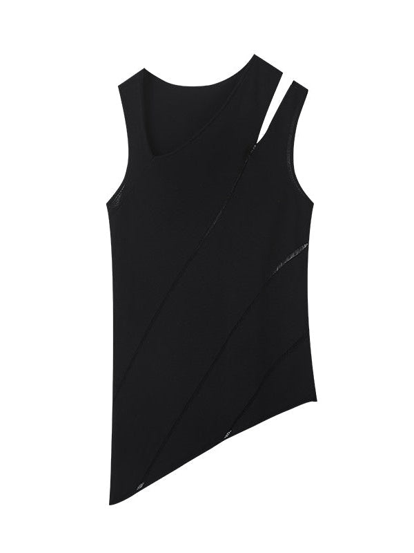 Streamline Irregular Knitted Sleeveless Top