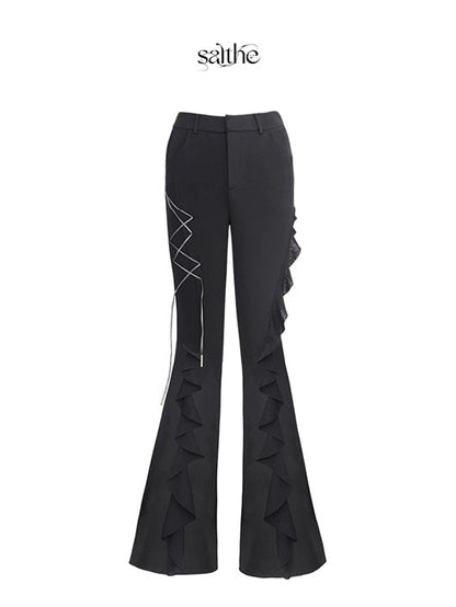 Frill Bootcut Pants