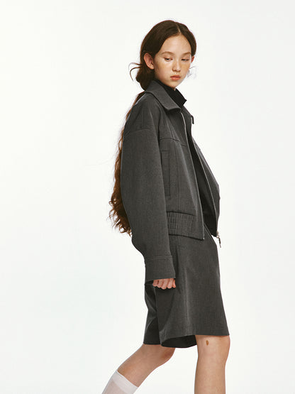 Wide Silhouette Swing Top Jacket