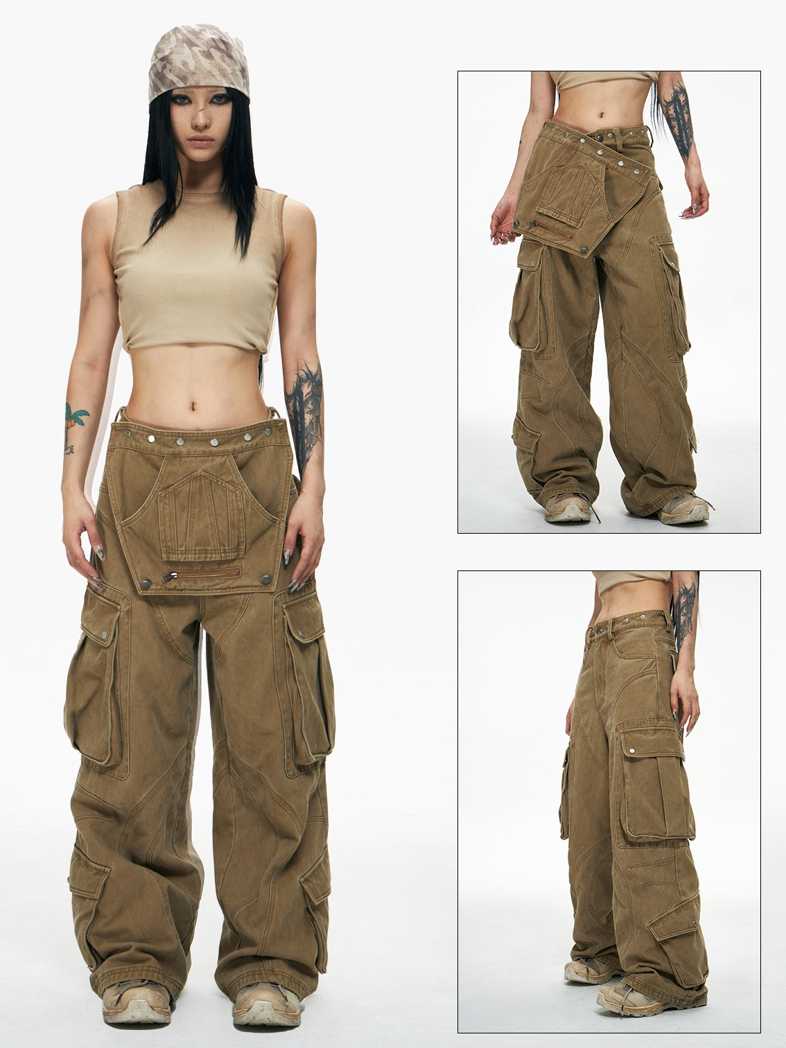 Detachable Multi-pocket Work Pants