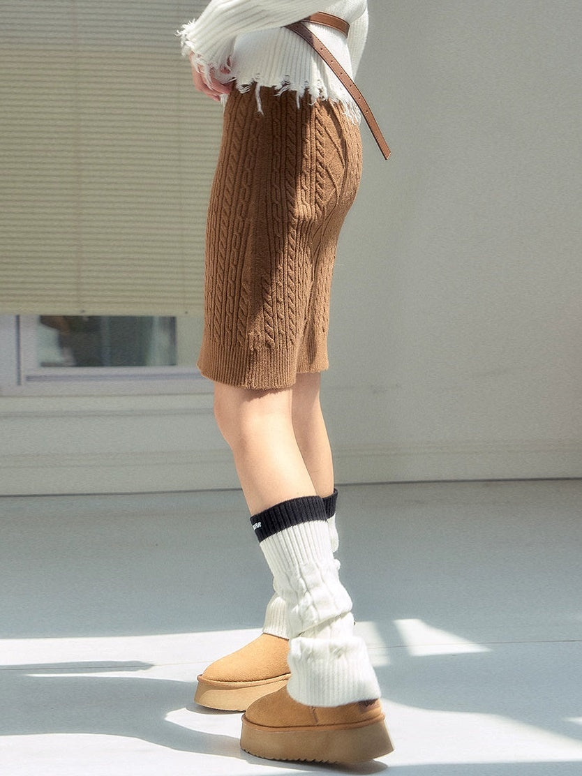 Cable Knitted Skirt