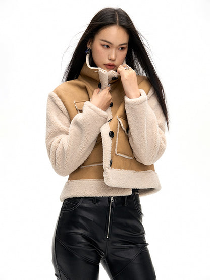 Eco-friendly Fur Fake Suede Jacket